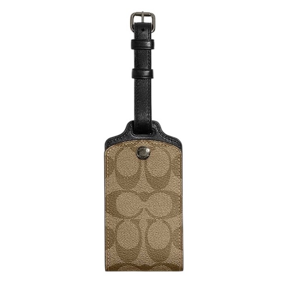 Coach Tan and Black Luggage Tag - Picture 1 of 3